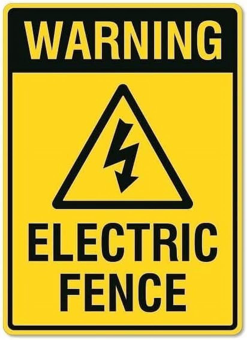 Warning Electric Fence Sign Safety Signs Electrical Safety Metal Tin Sign 8x12 Inches Caution Danger Safety Security Warning Notice Signs